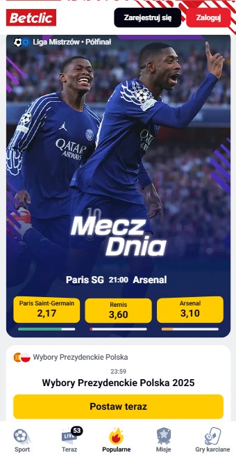 Betclic Homepage