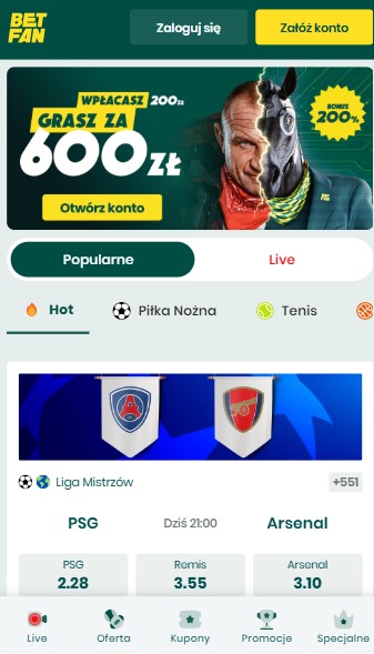 Betfan Homepage