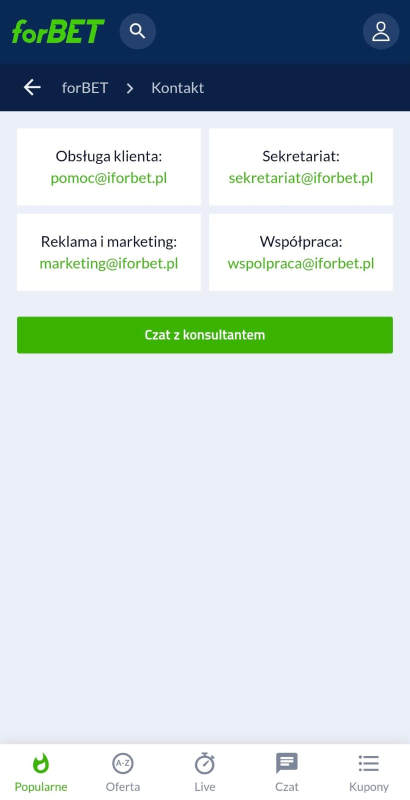 iforbet Kontakt
