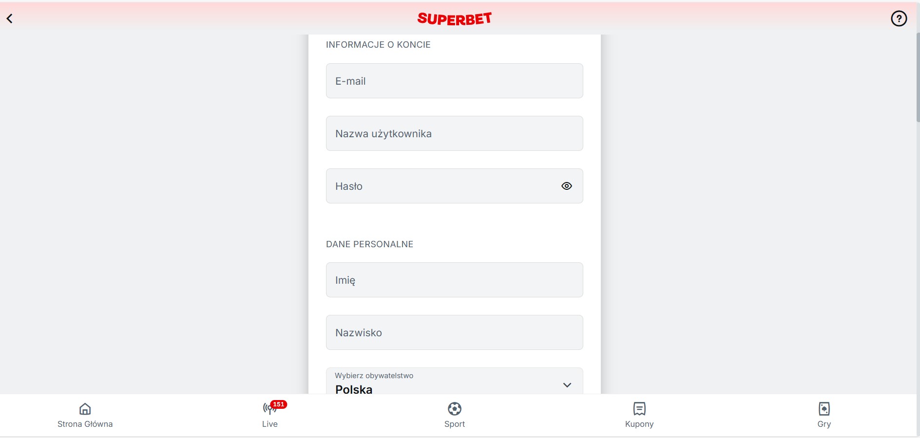 Registro Superbet
