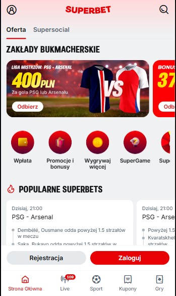Superbet Homepage
