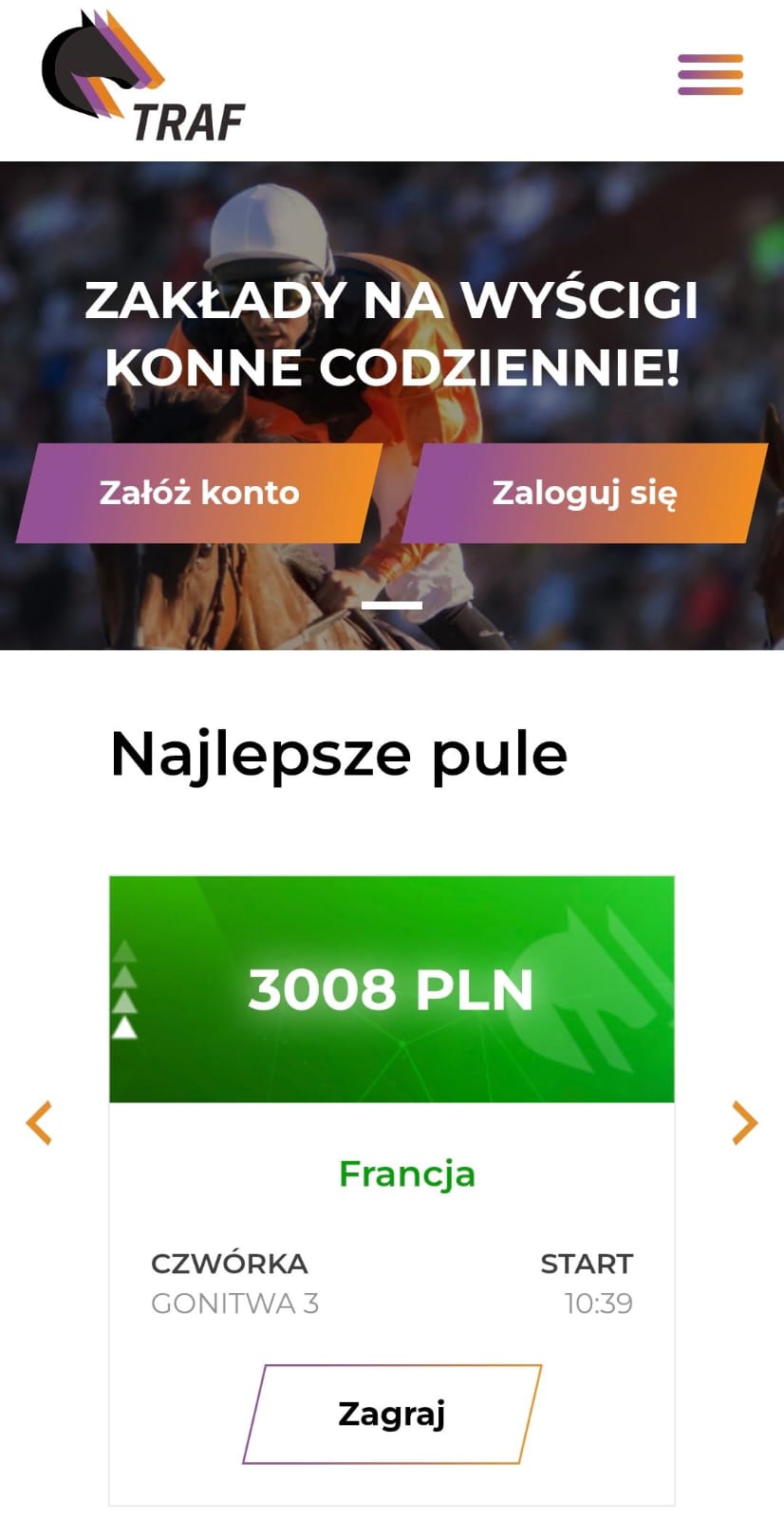 Trafonline Homepage 