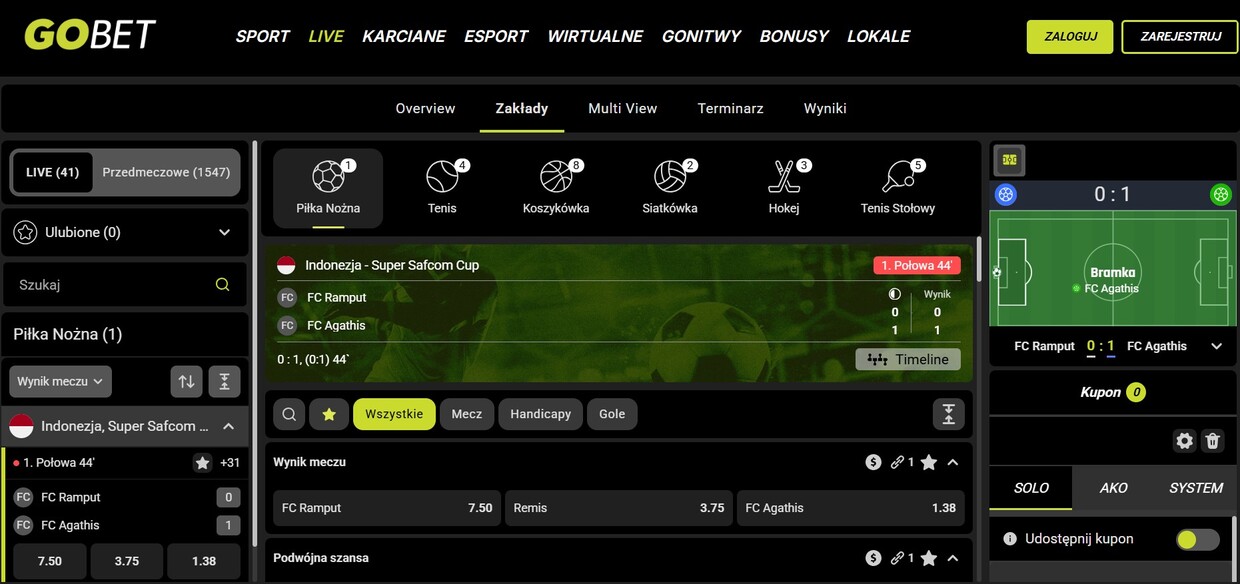 Live Betting Gobet Poland