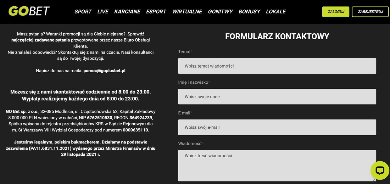 Pomoc Gobet Poland