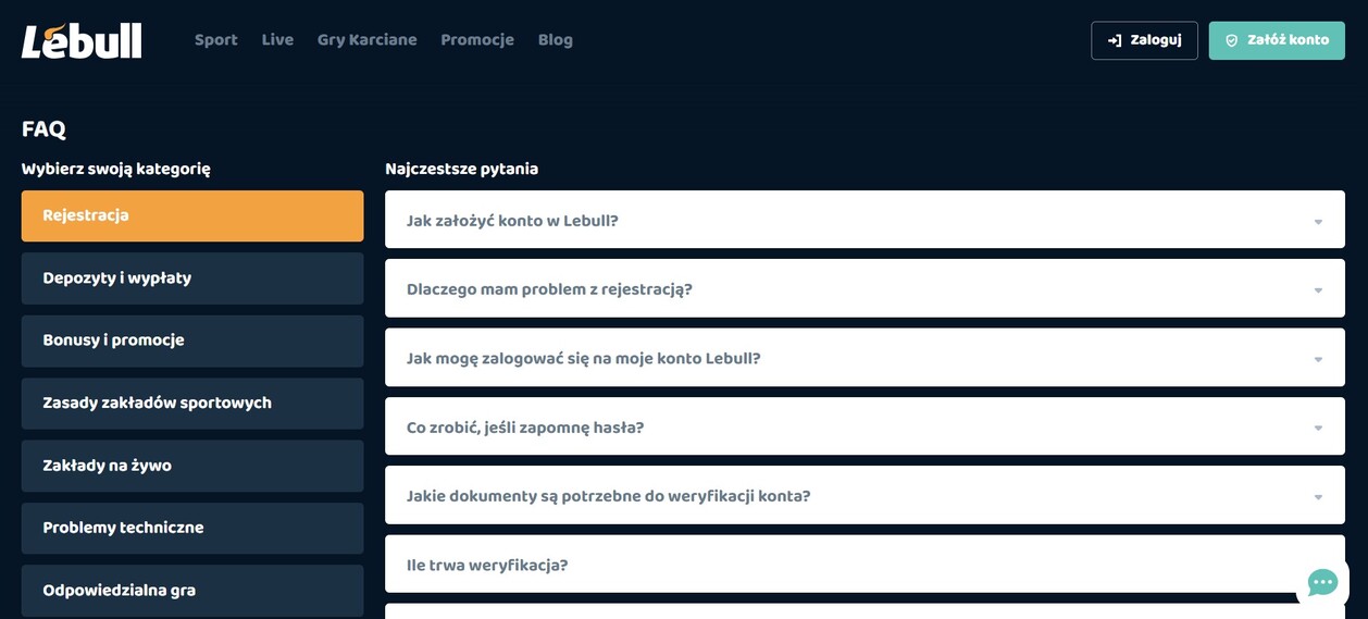 Lebull Polska FAQ pc