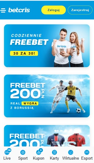Promocje Betcris Poland